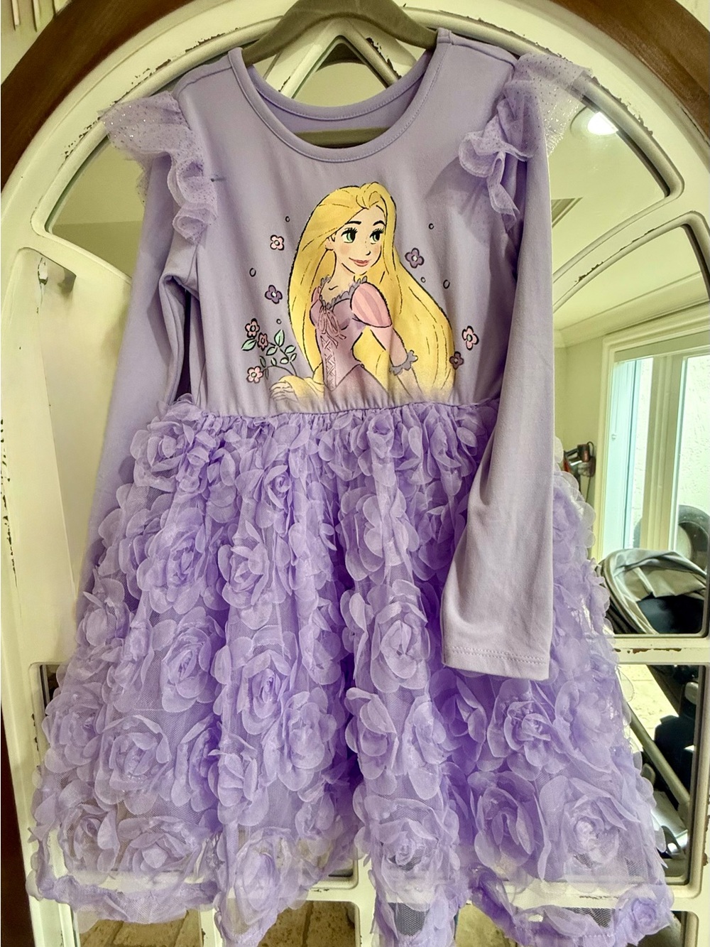 Disney Lavender Rapunzel Floral Tulle Party Dress